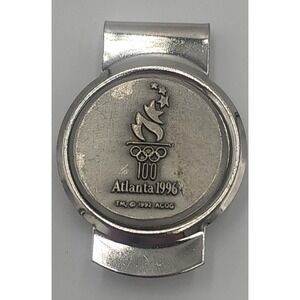 Atlanta 1996 Olympics silver tone Money Clip‎